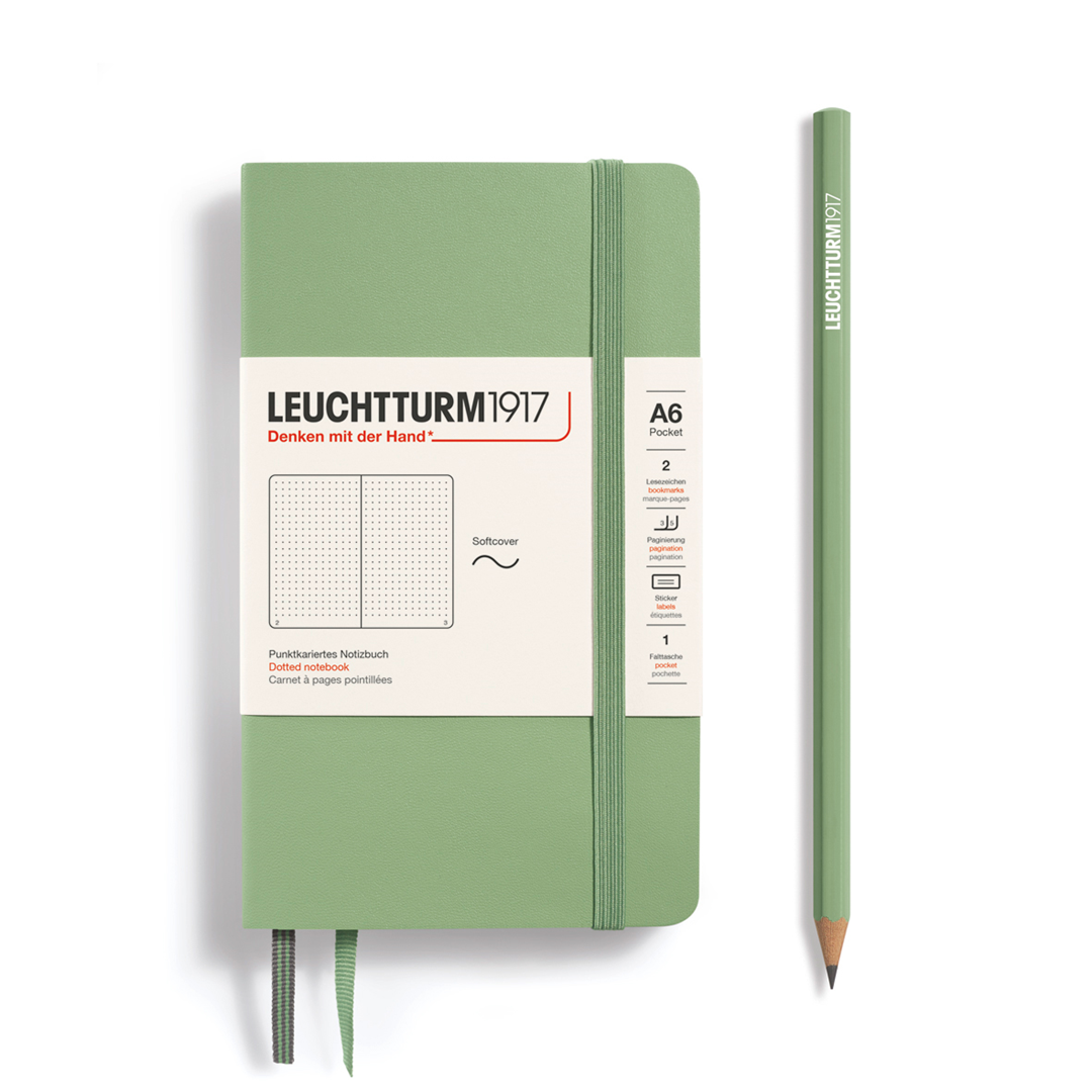 Notebook A6 Pocket Soft Puntini Sage | Leuchtturm 1917