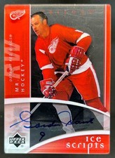 2007-08 Upper Deck Trilogy Gordie Howe Ice Scripts Auto #IS-GH Red Wings