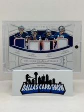 2021 National Treasure Prescott,Aikman,Romo,Staubach NFL Gear Quad Materials /25