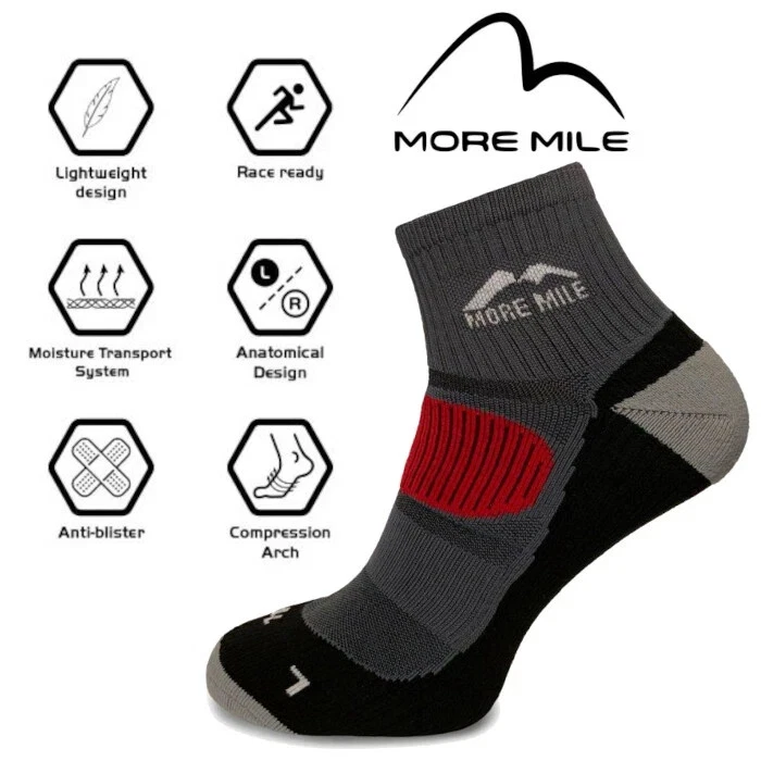 CALCETINES DE RUNNING PARA HOMBRE MUJER ACOLCHADOS TRAIL MORE MILE LONDON CHEVIOT SPORTS 5 PARES