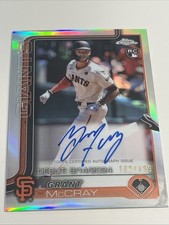 2025 Topps Chrome Update Grant McCray /499 Auto #CRDA-GM Giants Refractor RC