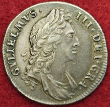 1695 William III Shilling London Mint Very Strong VF