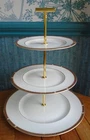 M & S Connaught elegant 3 tier XL china cake stand.