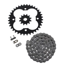 1986 1987 Honda FourTrax TRX 250R Non O-Ring Chain & Black Sprocket 12/36 96L