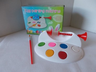 Eier-Malmaschine, Ostereier Malmaschine, mit Farben und Pinsel, Kunststoff