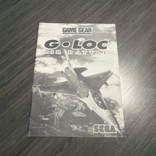 G-LOC: Air Battle (Sega Game Gear, 1991) Instruction Manual Only* - *Free Ship!*