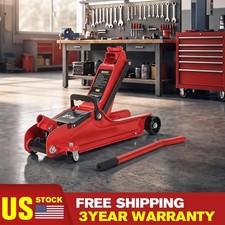 2.5 Ton 5500 Lb Steel Car Auto Floor Jack Low Profile Rapid Pump Lift Red
