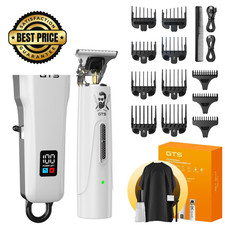 GTSPro Hair Clippers for Men, and Trimmers Set, Barber Human-white