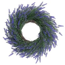JUST FOR PARTY 18" Lavender Wreath Purple Artificial Spring Summer Decor