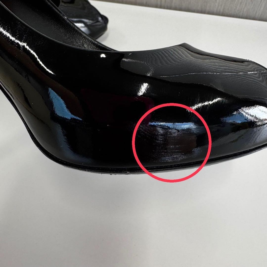 Louis Vuitton Women's Pumps Open-Toe Enamel Size:36/JP:23.5 Black 135488K Authen thumbnail 11