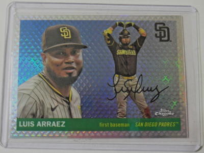 2025 Topps Chrome Platinum Anniversary MLB Luis Arraez Diamond Etch /55 Padres