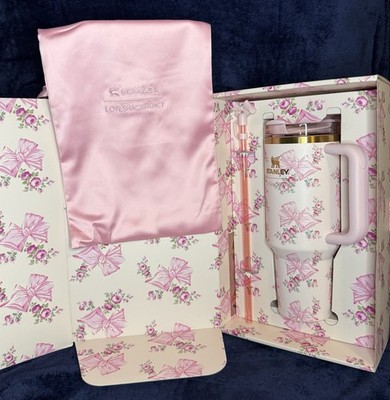 Stanley x LoveShackFancy Beaux Pink 40oz LSF Cup Factory Sealed Ship Fast