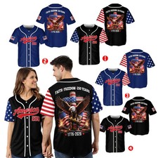 Faith Freedom Baseball Jersey Adult Kid Patriotic USA American