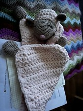 Pink baby Comforter Security Blanket Teddy sheep Newborn Infant Girls Snuggle
