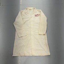 Vintage 50s 60s Chain Stitch Nurse Doctor Lab Coat Boston Hospital For Women