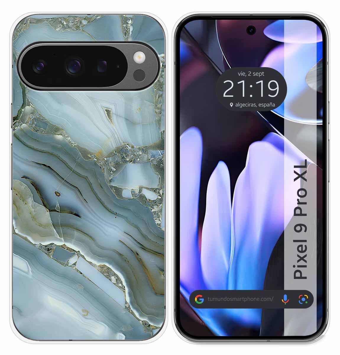 Custodia In Silicone Per Google Pixel 9 Pro XL 5G Designo Marmo 09 Disegni