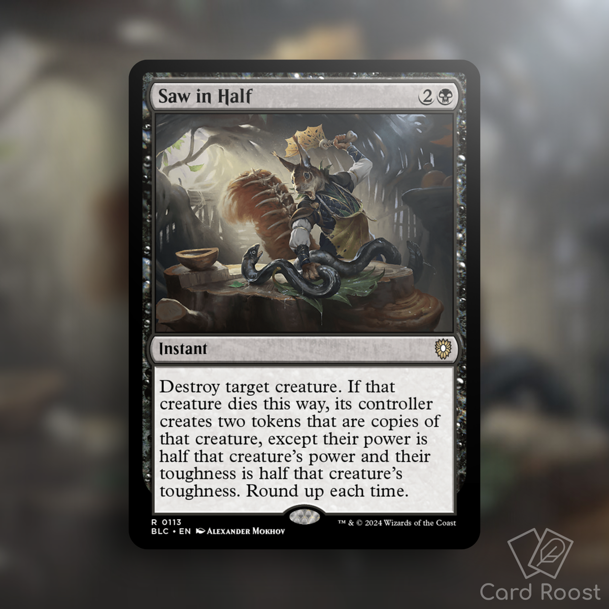 saw in half mtg card Saw in Half MtG Art from Unfinity Set by Sebastian Giacobino