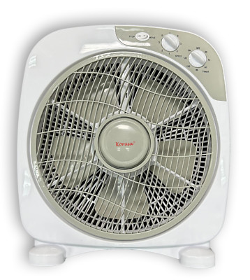16 Inch 360 Degree Oscillating Box Fan with 3 speeds, quiet motor with timer