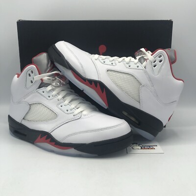 Nike Air Jordan 5 V Retro Fire Red Bred Chicago White Red DA1911