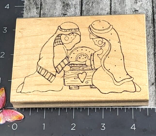 JRL Design O Holy Night S389 Nativity Scene Rubber Stamp Wood AK92 eBay