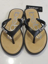 Bebe Girls Sandals Bling Logo Black 13/1  BRAND NEW WITH TAG 