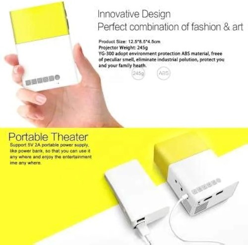Excelvan YG300 Mini Portable LED Pocket Projector - Picture 6 of 9