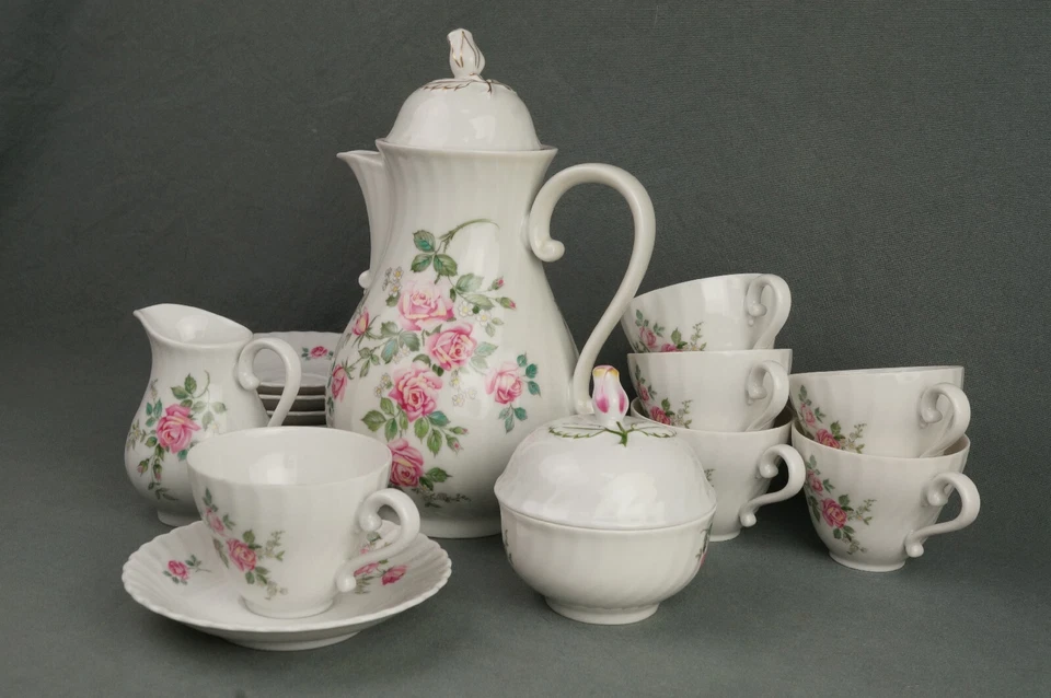 AK KAISER DOROTHEA schönes altes Mokkaservice 6P 15tlg - Bild 3 von 4