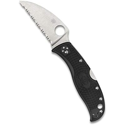 Spyderco C254SBK Rockjumper Wharncliffe Serrated 3.08 in Blade FRN