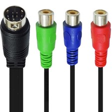 9PIN S-Video Male to 3 RCA Female RGB TV HDTV Adapter Cable 3rca 9 pin Cord