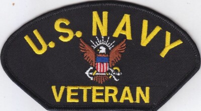 US NAVY VETERAN (B) Embroidered Patches 2.75''x5.25''