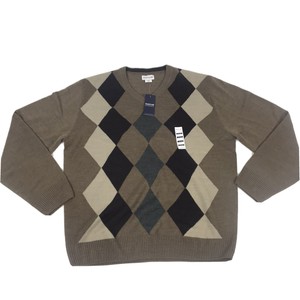 brown argyle jumper