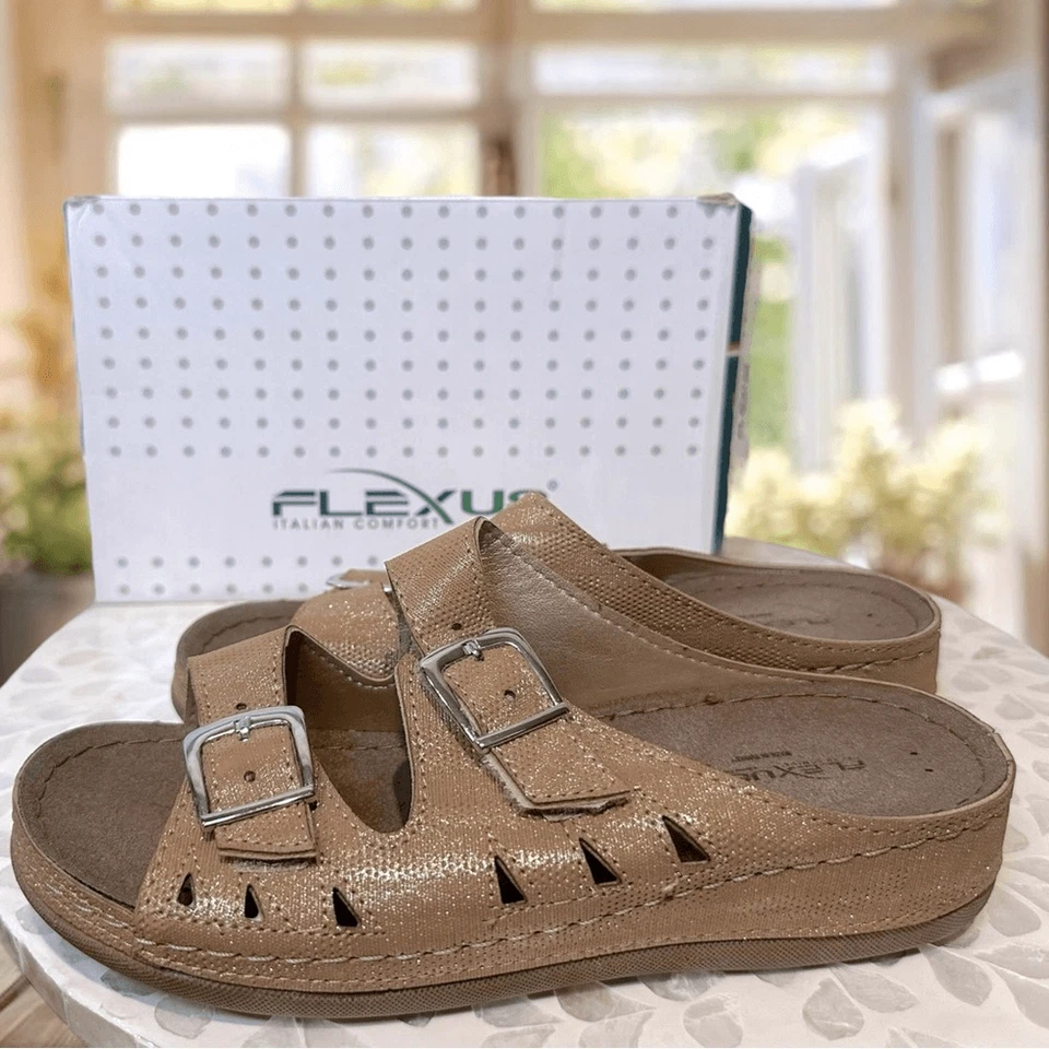 Flexus by Spring Step Samuella Supportive 2 Strap Sandal Slide Mule Size EU 38 - Image 2 of 4