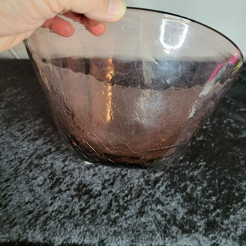 Vintage Purple Cracked Glass Bowl - Picture 2 of 4