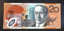 Australian 2013 $20 UNC Stevens/Parkinson Special Serial CD-13333060 Bank Note