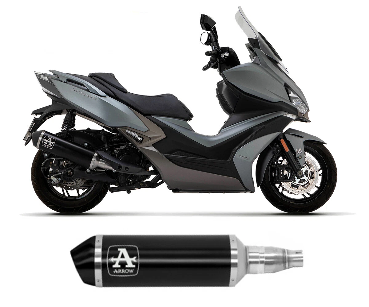 Terminale Scarico Raccordo Arrow Allum Dark Acciaio Kymco XCITING