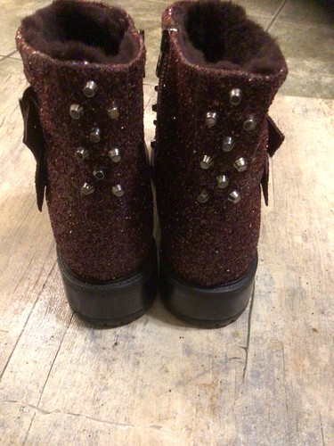 Ross And Snow Womens Stefana Genuine Shearling Lined Weatherproof Glitter Boots9 - Picture 3 of 9