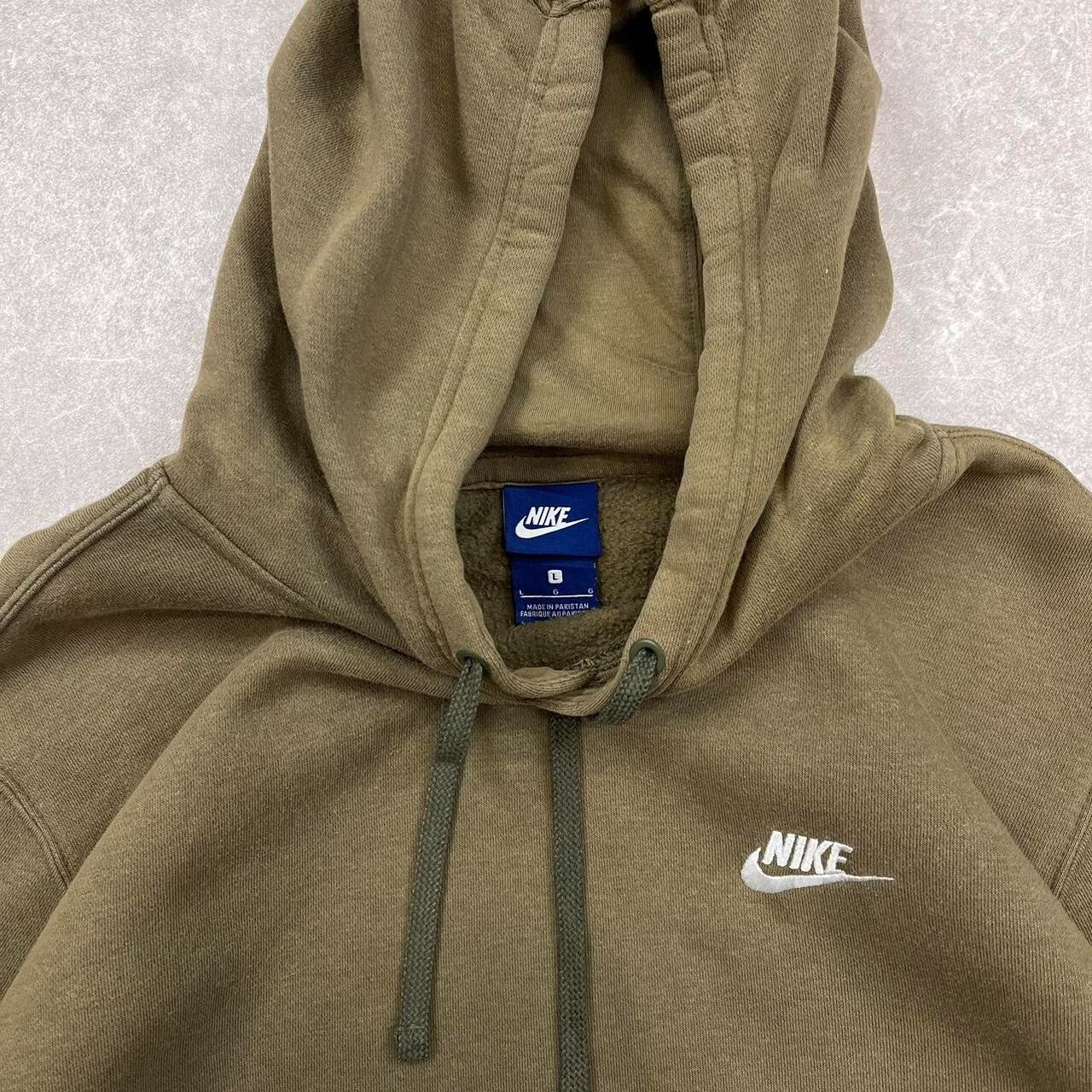 Khaki Nike pullover hoodie Size Large image 3