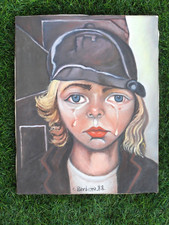 QUADRO BAMBINA IN LACRIME C.BARBARA.88. 24X30
