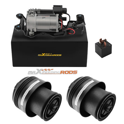 2X Luftfederung Hinten + Kompressor + Ventilblcok for BMW X5 F15 F85 X6 F16 F86