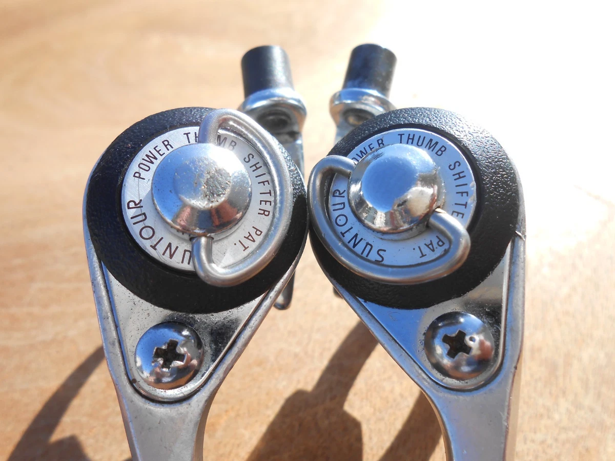 Paire De Manettes Suntour Power Shifter Friction – 6 Vitesses, Aluminium, Japon, Pour VTT