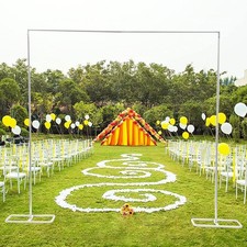 Wedding Arch Backdrop Stand White Iron Frame for Ceremony Party Outdoor
