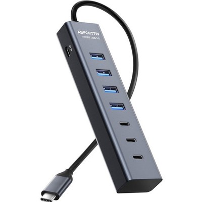 Aluminium USB C Hub für MacBook & iPad, 5Gbps Datentransfer, 7 Anschlüsse