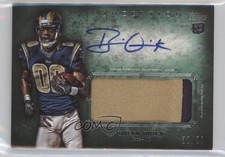 2012 Topps Inception Rookie Green 32/50 Brian Quick #AJP-BQ Jumbo Patch Auto s7f