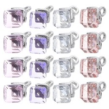 60 Pcs Crystal Dangle Charms Jewelry Making Pendant Decoration Connector