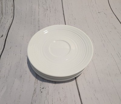 Jasper Conran at Wedgwood White Swirl Tea Saucer T1412 Set of 4