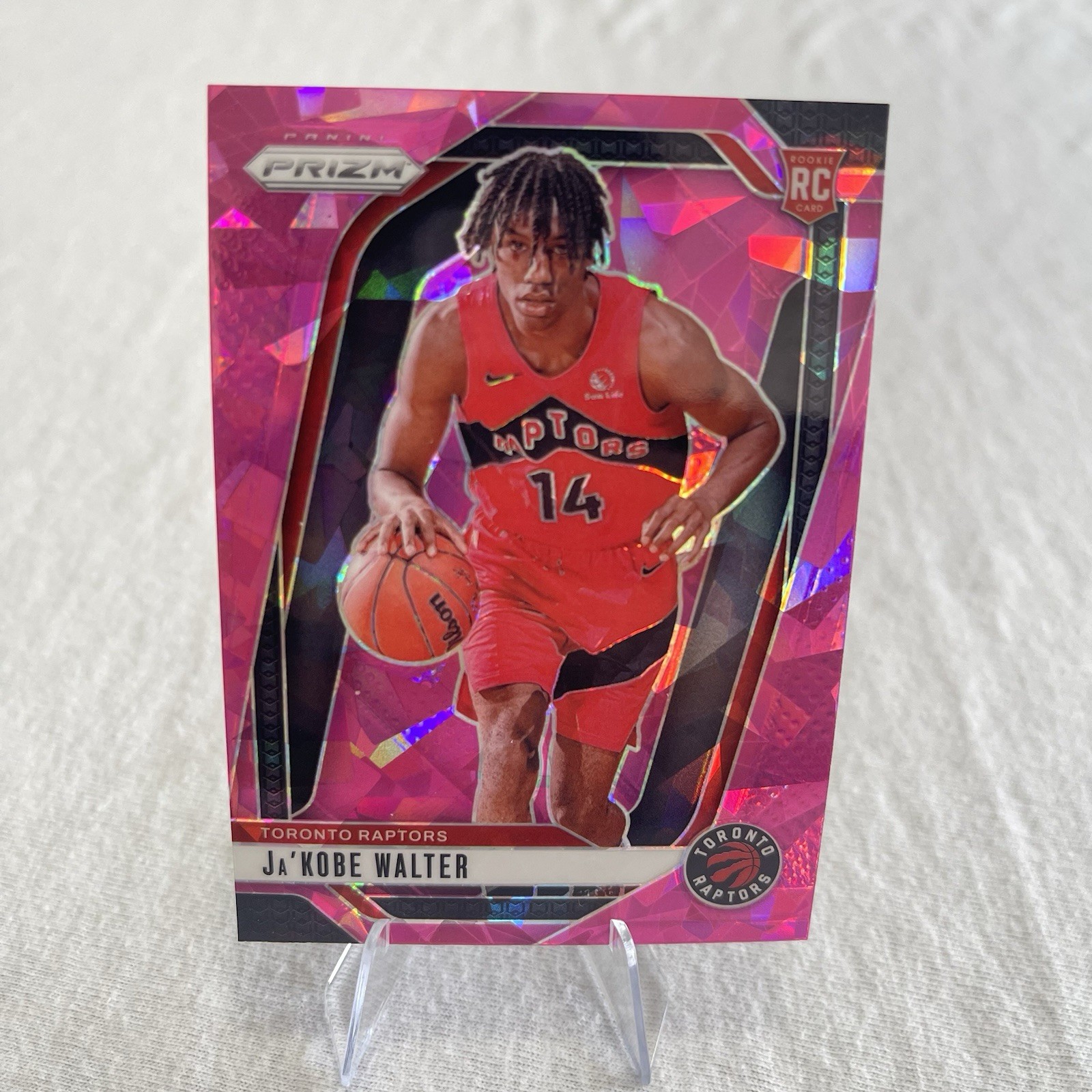 2024-25 Panini Prizm Prizms Pink Ice #223 Ja'Kobe Walter