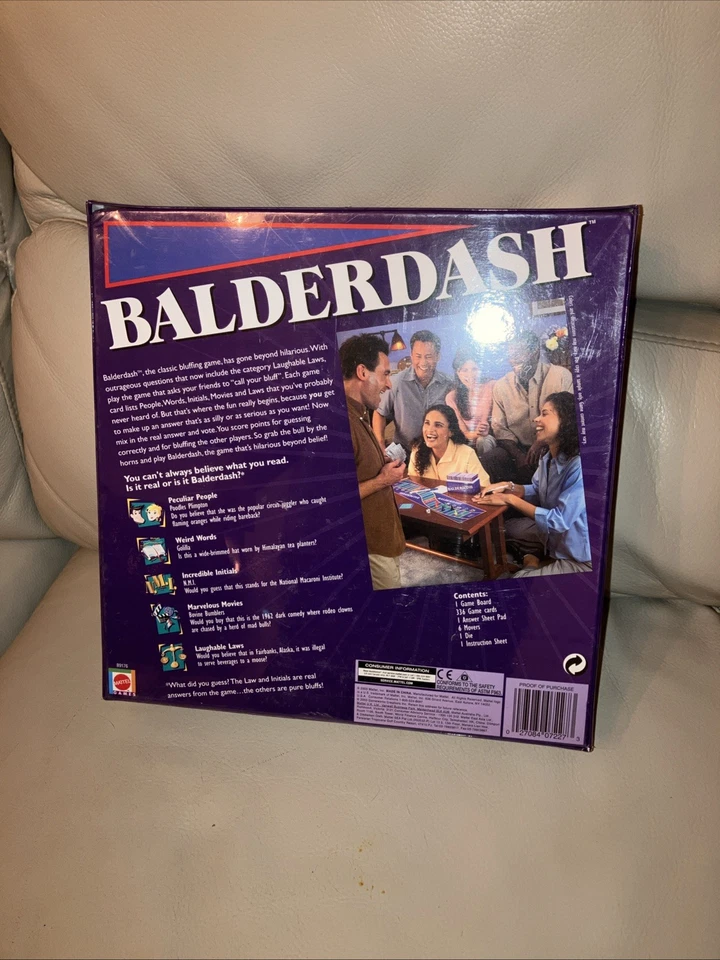New & Sealed - 2003 Mattel Balderdash - The Classic Bluffing Party Game - Image 2 of 2
