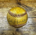 1949 WORLD SERIES UMPIRES SIGNED BASEBALL W/ HOFER CAL HUBBARD PSA/DNA YANKEES