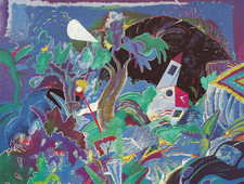 Luca Alinari | Veduta dall'auto in sosta | serigrafia a colori