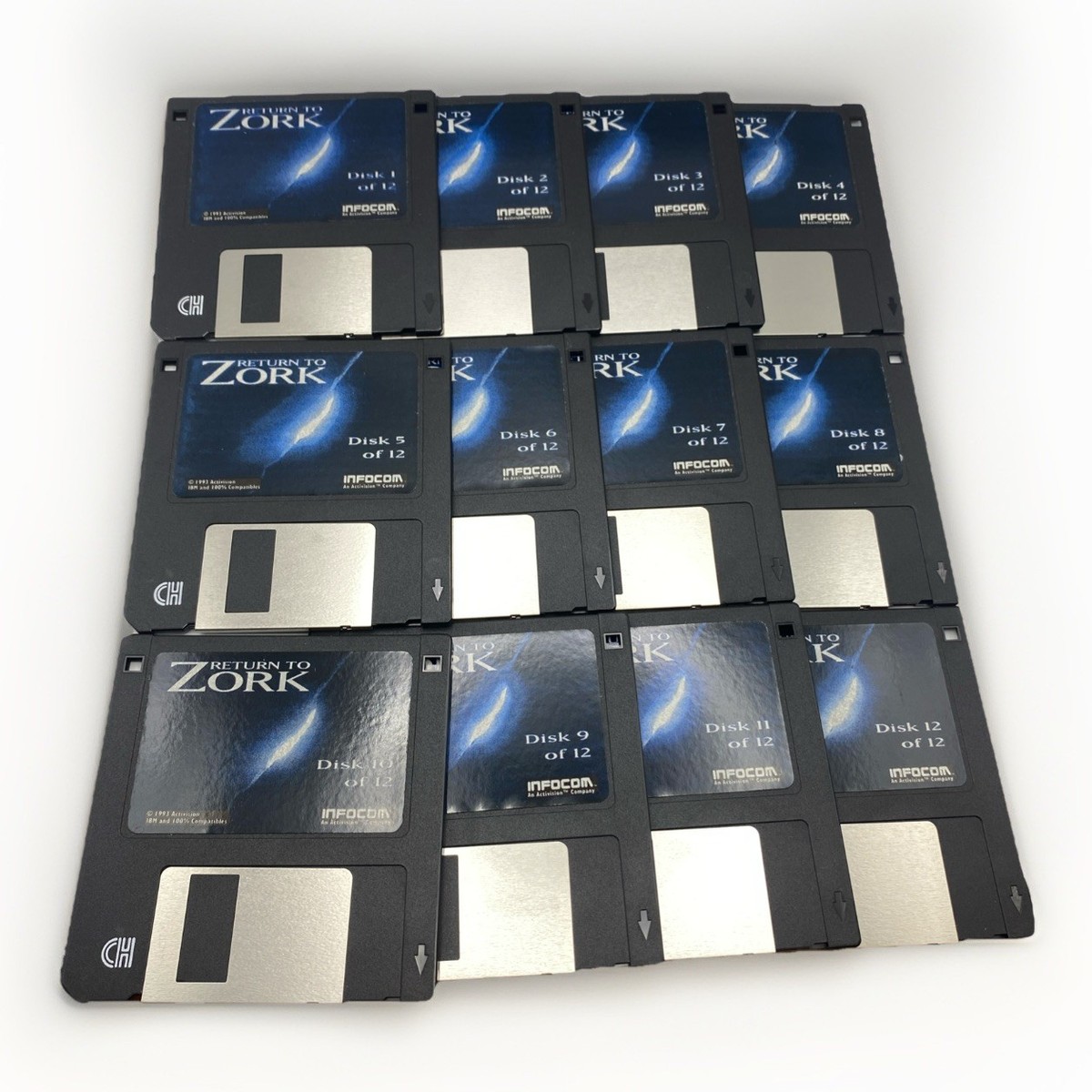 SET OF 12: “Return To Zork” INFOCOM IBM MS-DOS Floppy Disk DISKS